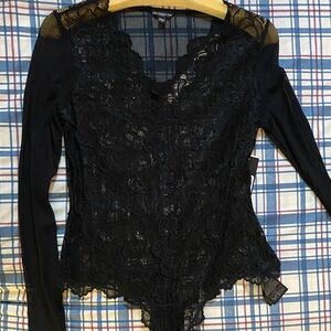 Guess Black Lace Women's Blouse